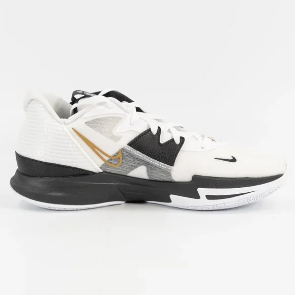 Nike Kyrie Low 5 'White Black Metallic Gold' DJ6012-101 Basketball Sneakers - Picture 4 of 13